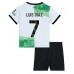 Liverpool Luis Diaz #7 Kopio Lastenvaatteet Vieras Pelipaita Lasten 2023-24 Lyhyet Hihat (+ shortsit)